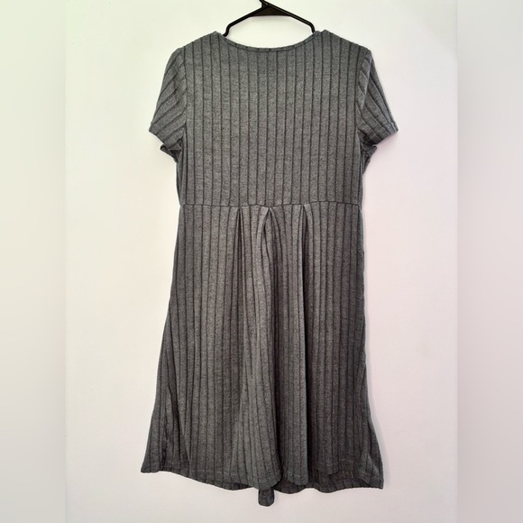 Emery Rose Midi Dress Mid Length Flowy Dress Size Large Bluish Grey Pockets - Picture 2 of 4